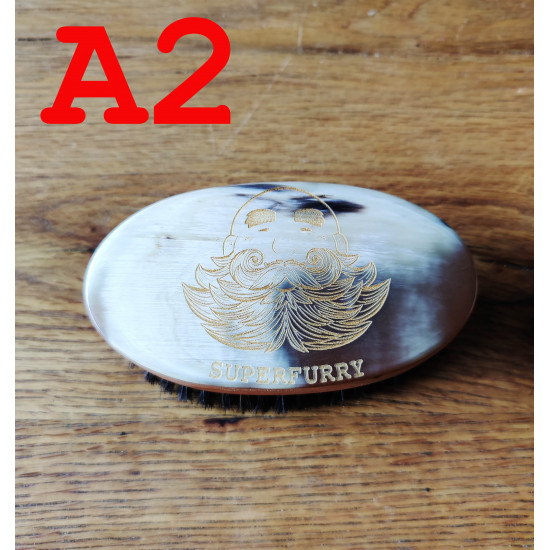 BEARD BRUSH XL - HORN & PEARWOOD