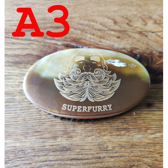 BEARD BRUSH XL - HORN & PEARWOOD