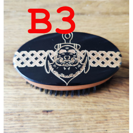 BEARD BRUSH XL - HORN & PEARWOOD