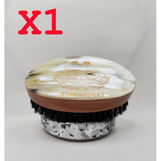 BEARD BRUSH XL - HORN & PEARWOOD