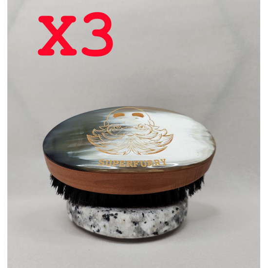 BEARD BRUSH XL - HORN & PEARWOOD