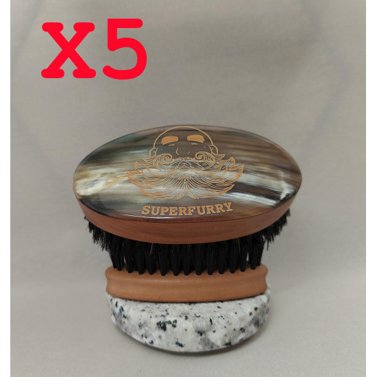BEARD BRUSH XL - HORN & PEARWOOD
