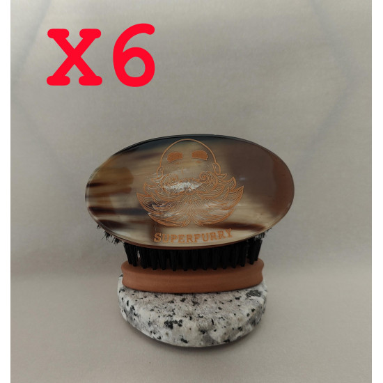 BEARD BRUSH XL - HORN & PEARWOOD