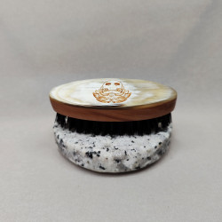 MOUSTACHE BRUSH - PEAR WOOD & HORN